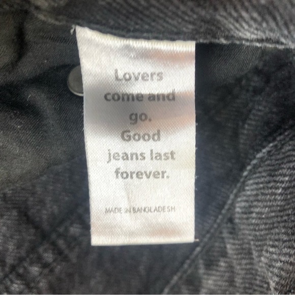 PACSUN Dad Jeans Women’s Size 23 Button Fly Black Acid Wash High Rise Boyfriend - Picture 7 of 12